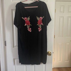 Charlotte Russe Embroidered Tee Shirt Dress